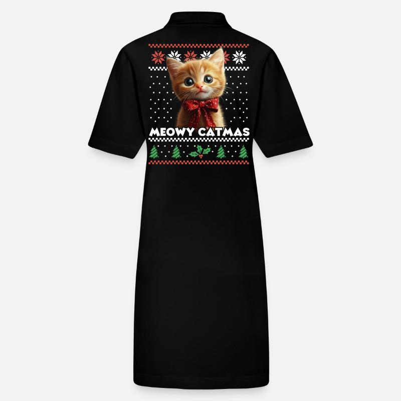 Le look de Noël assorti de Meowy Catma avec chaton Robe polo bio PAIGER Stanley/Stella Femme