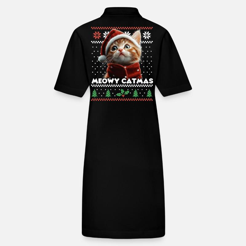 Le look de Noël assorti de Meowy Catma avec chaton Robe polo bio PAIGER Stanley/Stella Femme