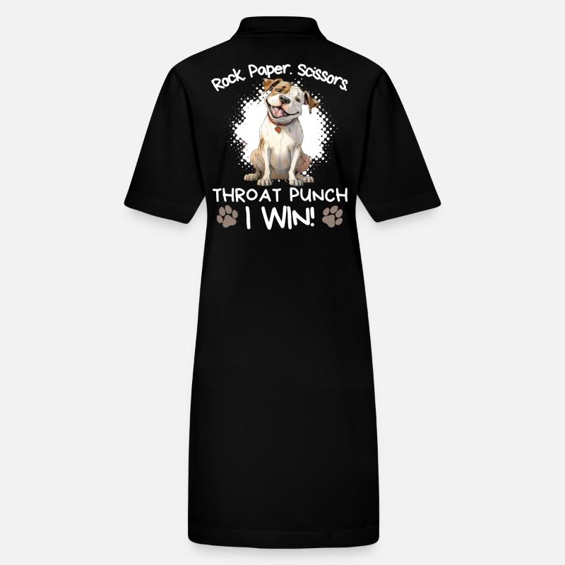 Roche Papier Ciseaux Bouledogue Sarcastique Drôle Robe polo bio PAIGER Stanley/Stella Femme