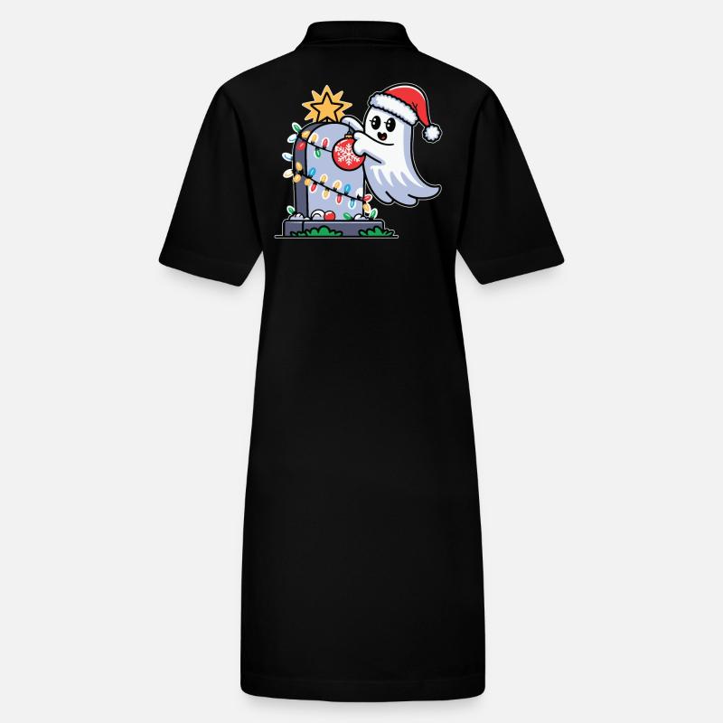 Christmas ghost with gravestone Stanley/Stella PAIGER Organic Women’s Polo Dress