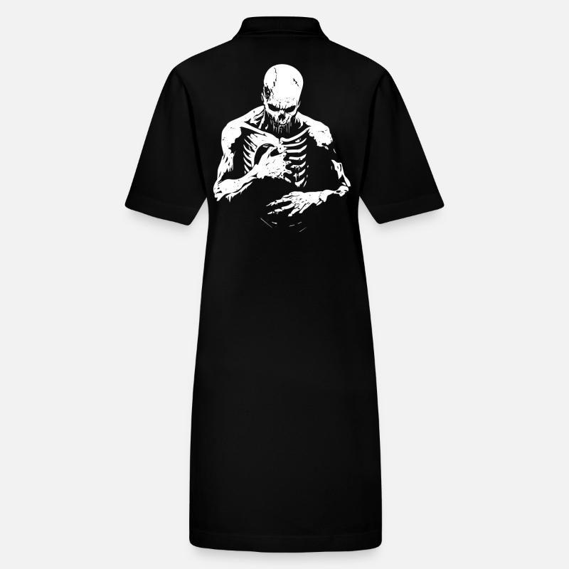 Decaying zombie reaches into chest Stanley/Stella PAIGER Organic Women’s Polo Dress