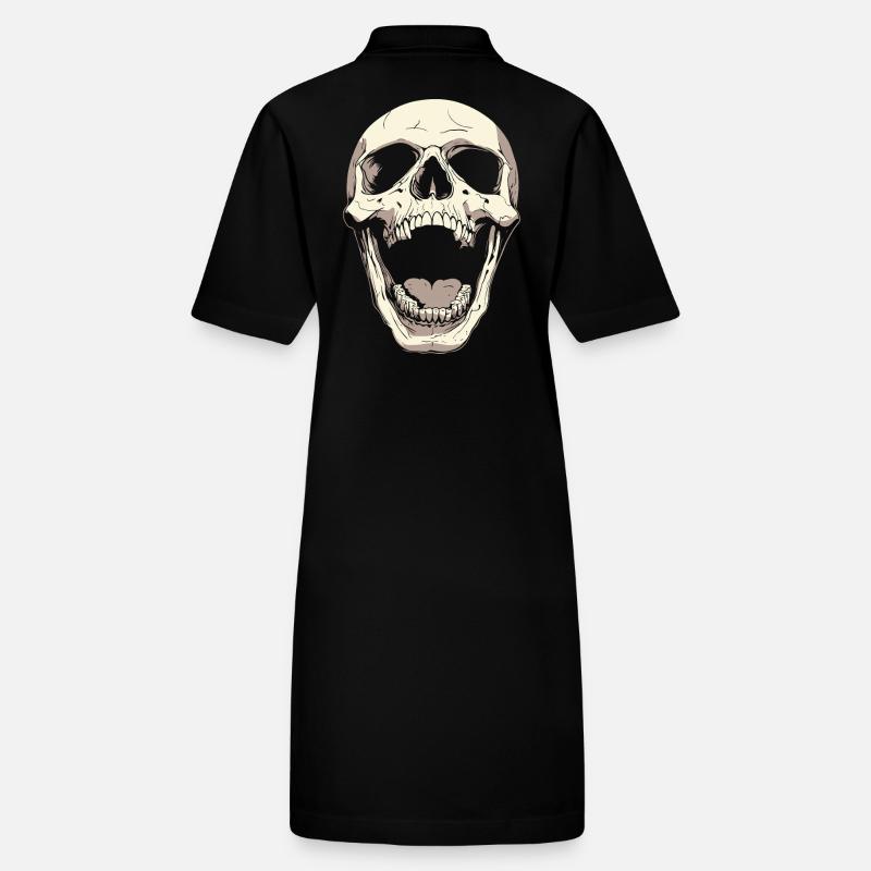 Screaming Skull with Tongue – Dark Art Stanley/Stella PAIGER Organic Women’s Polo Dress