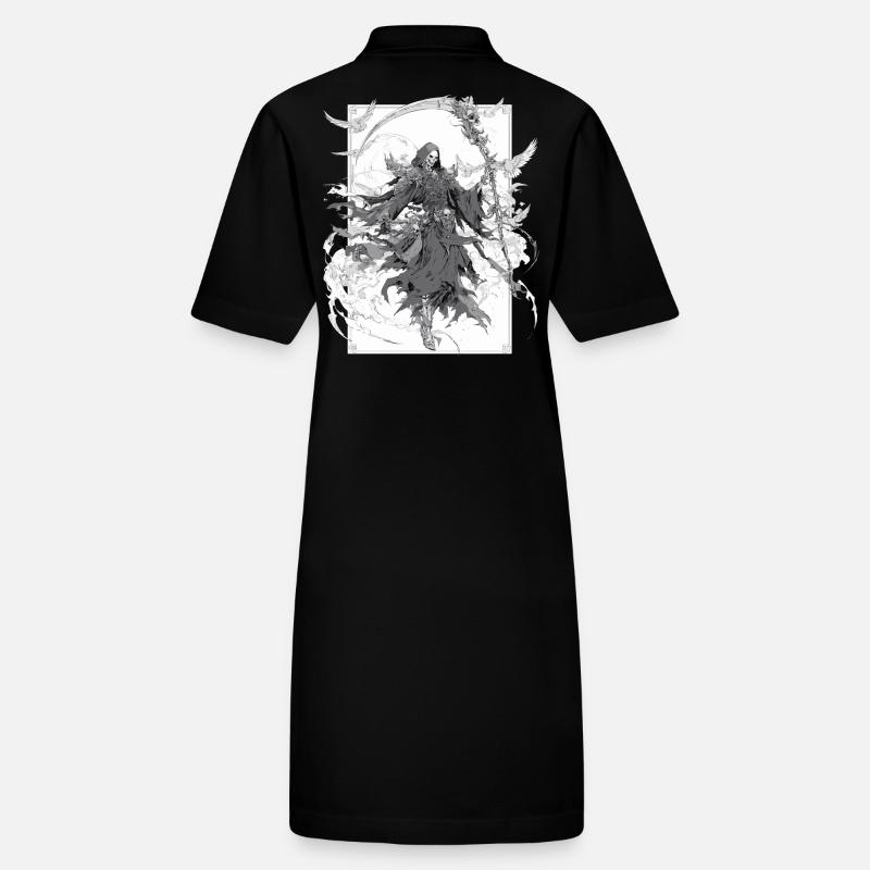 Grim Reaper Dark Grim Reaper – Art gothique de la mort Robe polo bio PAIGER Stanley/Stella Femme