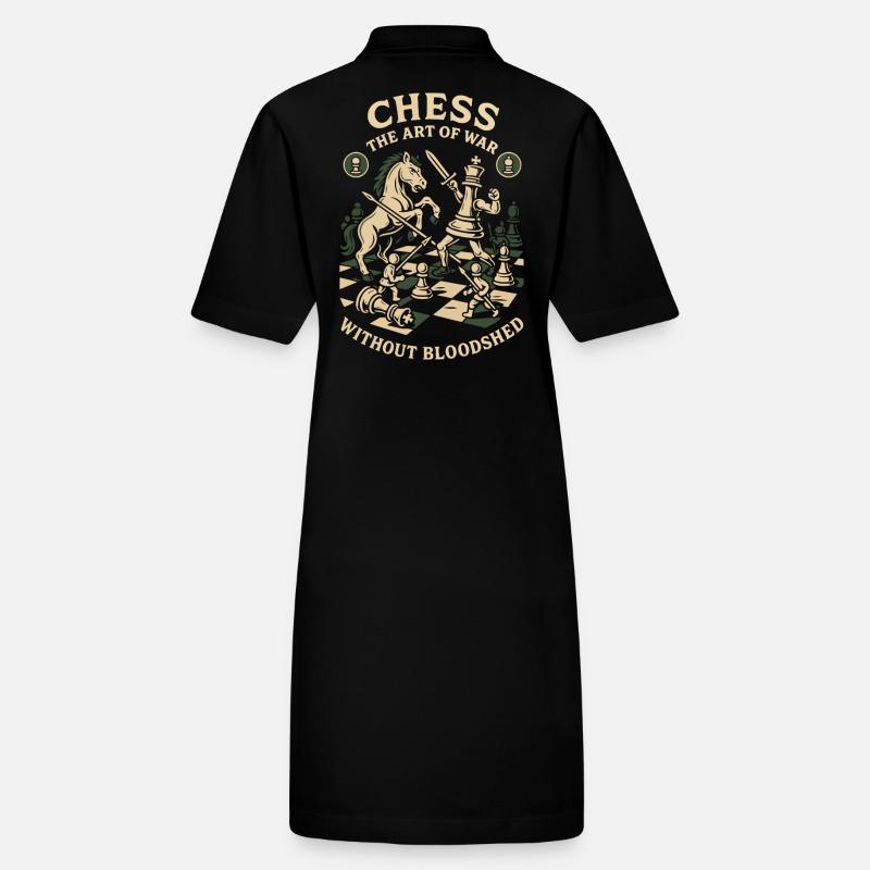 Chess Art Design Funny Saying for Board Game Stanley/Stella PAIGER Organic Women’s Polo Dress