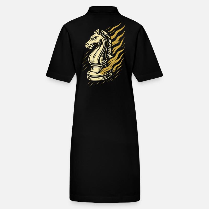 Chess Player Knight Figure Board Game Stanley/Stella PAIGER Organic Women’s Polo Dress