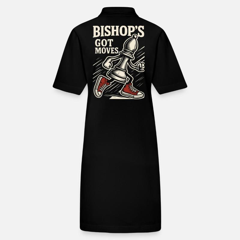 Bishop's Got Moves Chess Player Board Game Stanley/Stella PAIGER Organic Women’s Polo Dress