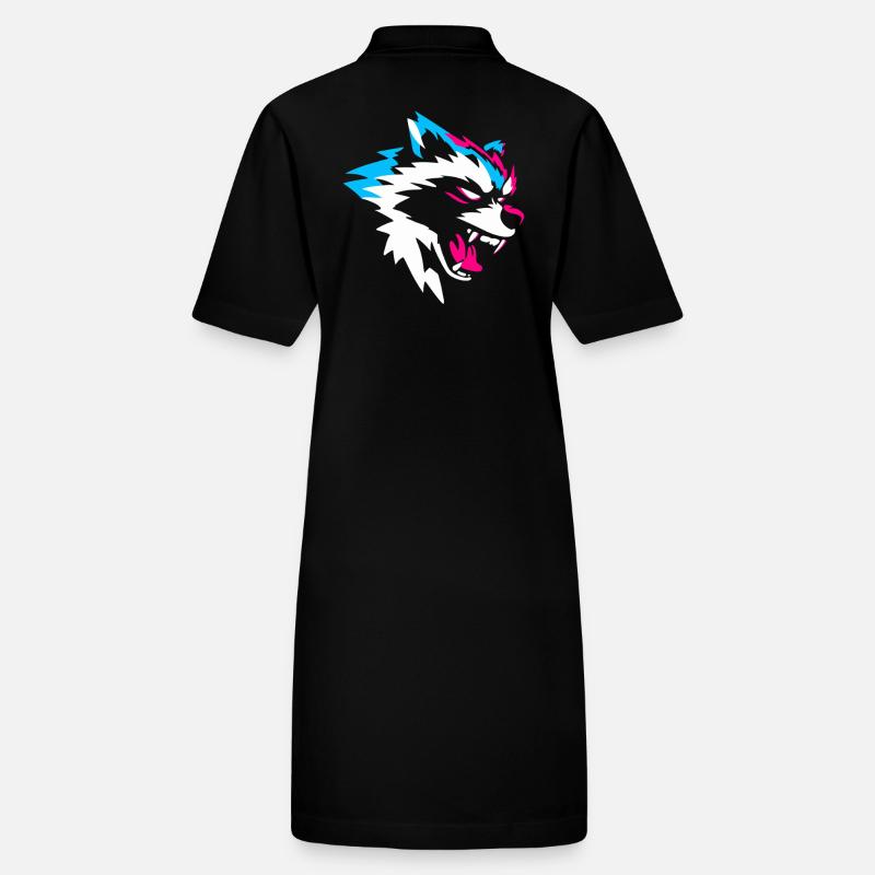 Neon Wolf Head – Conception de jeu agressive Robe polo bio PAIGER Stanley/Stella Femme