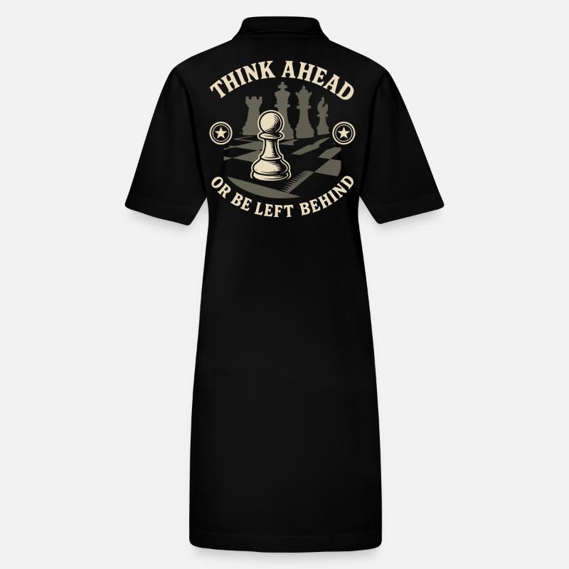 Chess Player Think Ahead Or Be Left Behind Board Stanley/Stella Frauen Bio-Polokleid PAIGER