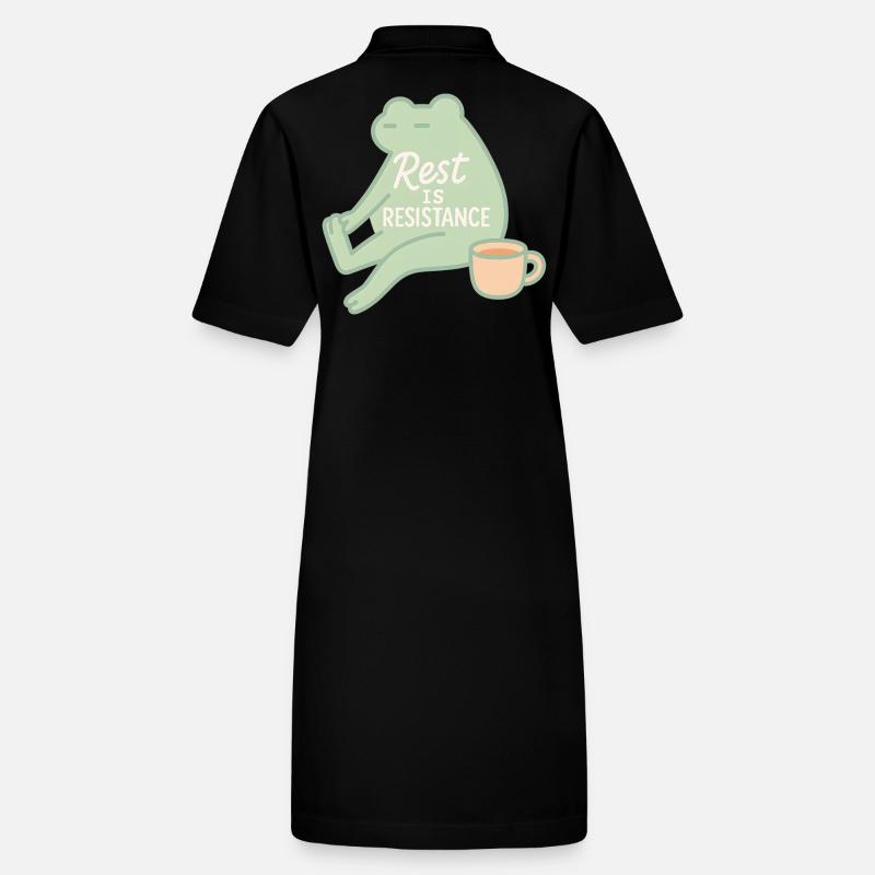 Le calme est résistance, pleine conscience, affirmation Robe polo bio PAIGER Stanley/Stella Femme