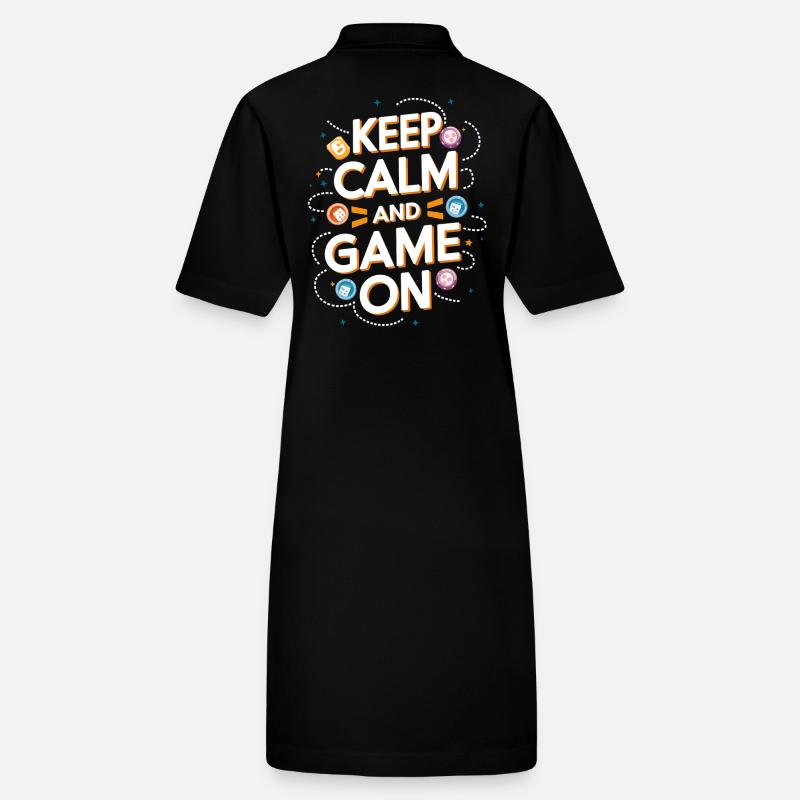 GAMER GAME ON KEEP CALM Stanley/Stella Frauen Bio-Polokleid PAIGER