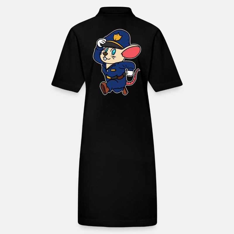 Police Mouse Comic Policier Enfants Bébé Professions Robe polo bio PAIGER Stanley/Stella Femme