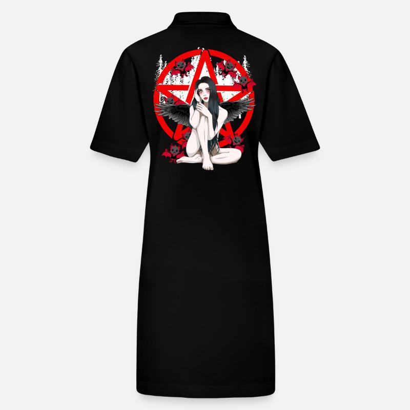 Pentagramm Vampir Geist Horror Pentagramm Stanley/Stella Frauen Bio-Polokleid PAIGER