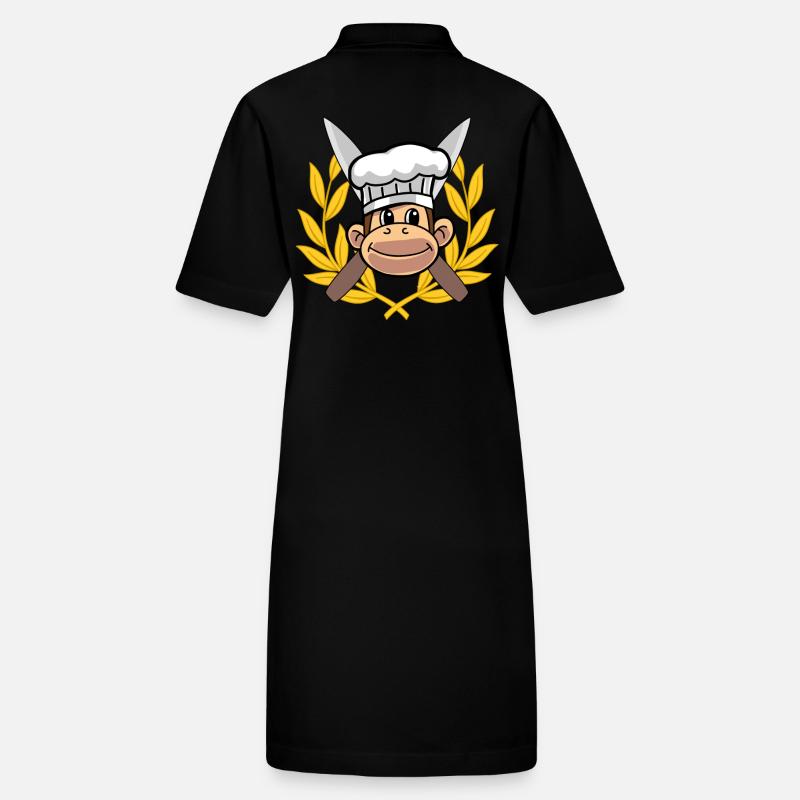 Cook Cook Gourmet Monkey Chef Hobby Chef Stanley/Stella PAIGER Organic Women’s Polo Dress