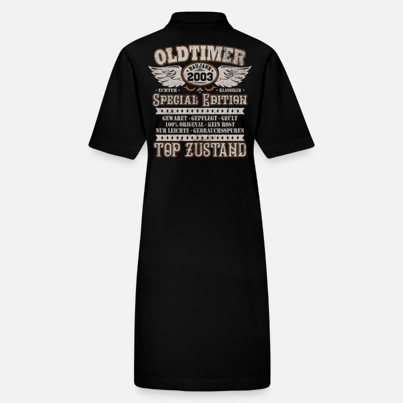Oldtimer Baujahr Jahrgang 2003 Geburtstag Geschenk Stanley/Stella Frauen Bio-Polokleid PAIGER