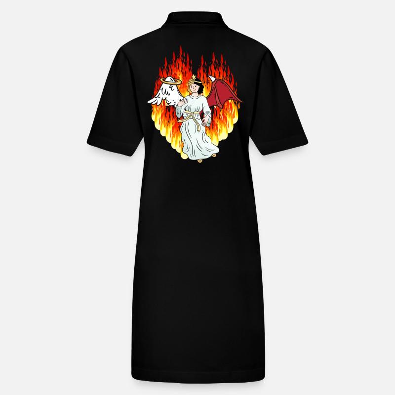 Feurig Hölle Jenseits Engel Satan Horror Teufel Stanley/Stella Frauen Bio-Polokleid PAIGER