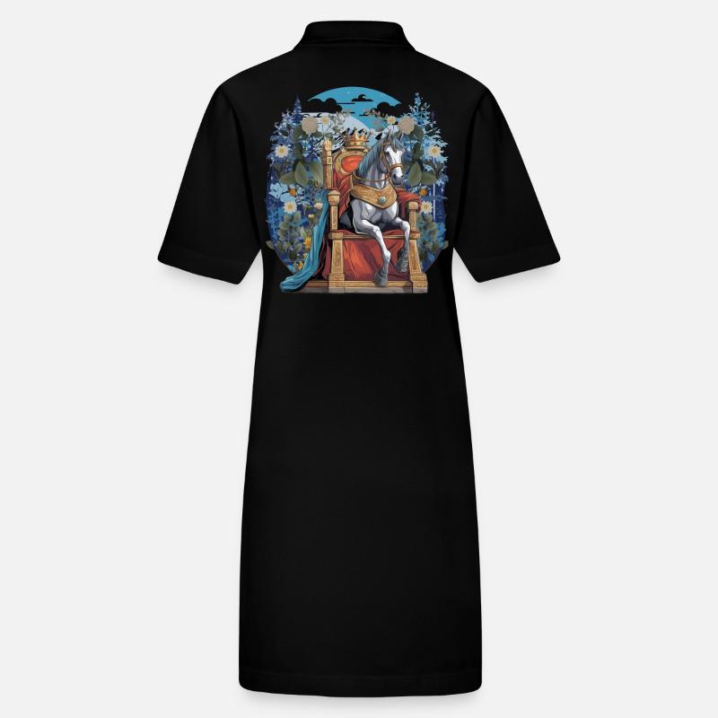 Pferd Märchenprinz Märchen Pferde Ross Herrscher Stanley/Stella Frauen Bio-Polokleid PAIGER