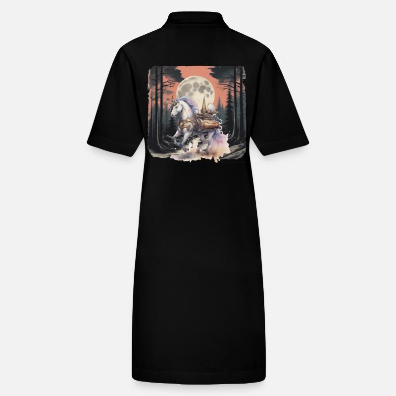 Unicorn Technique Machine Unicorns Whale Stanley/Stella PAIGER Organic Women’s Polo Dress