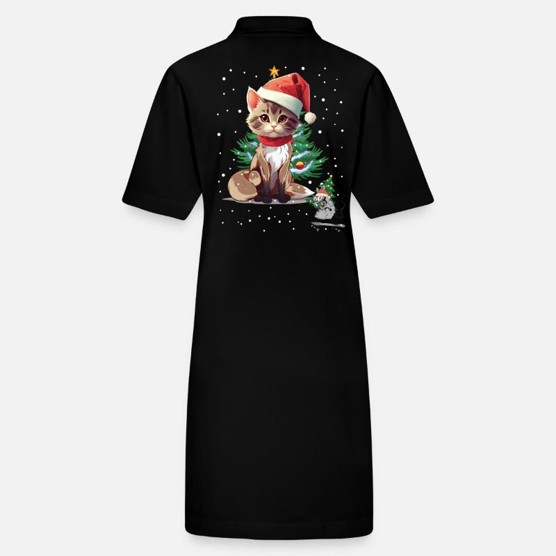 Chat Souris Noël Père Noël Robe polo bio PAIGER Stanley/Stella Femme