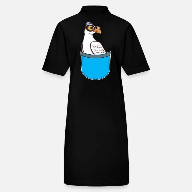 maritime, marin, marin, mouette, oiseau de mer, oiseau de mer Robe polo bio PAIGER Stanley/Stella Femme