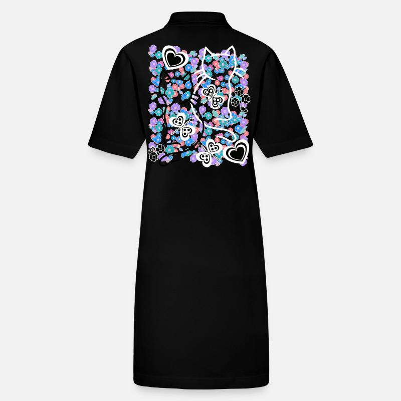 Retro Katze 60er Stanley/Stella Frauen Bio-Polokleid PAIGER