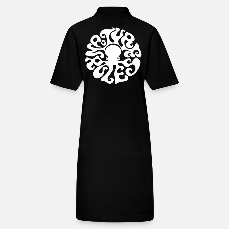 NATURE RULES! psychedelic octopus sixties weiß Stanley/Stella Frauen Bio-Polokleid PAIGER