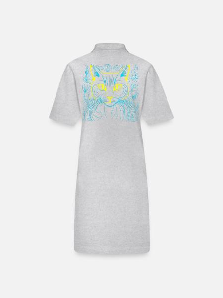 Ukraine Domestique Chat Chat Chats Animaux Miaou - Robe polo bio PAIGER Stanley/Stella Femme - noir - Dos