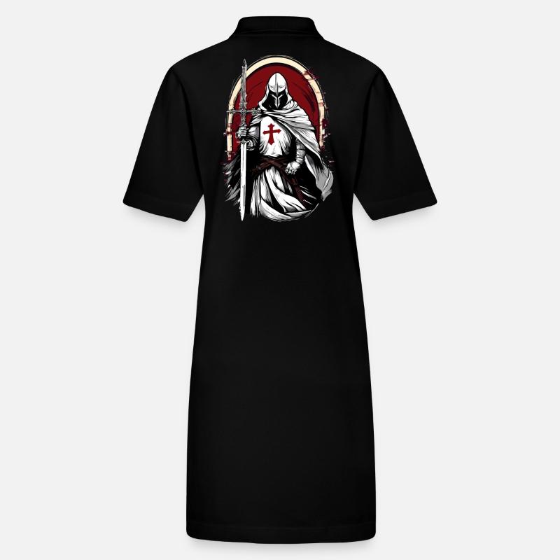 Kreuzritter Ritter mit Rotem Kreuz Stanley/Stella Frauen Bio-Polokleid PAIGER