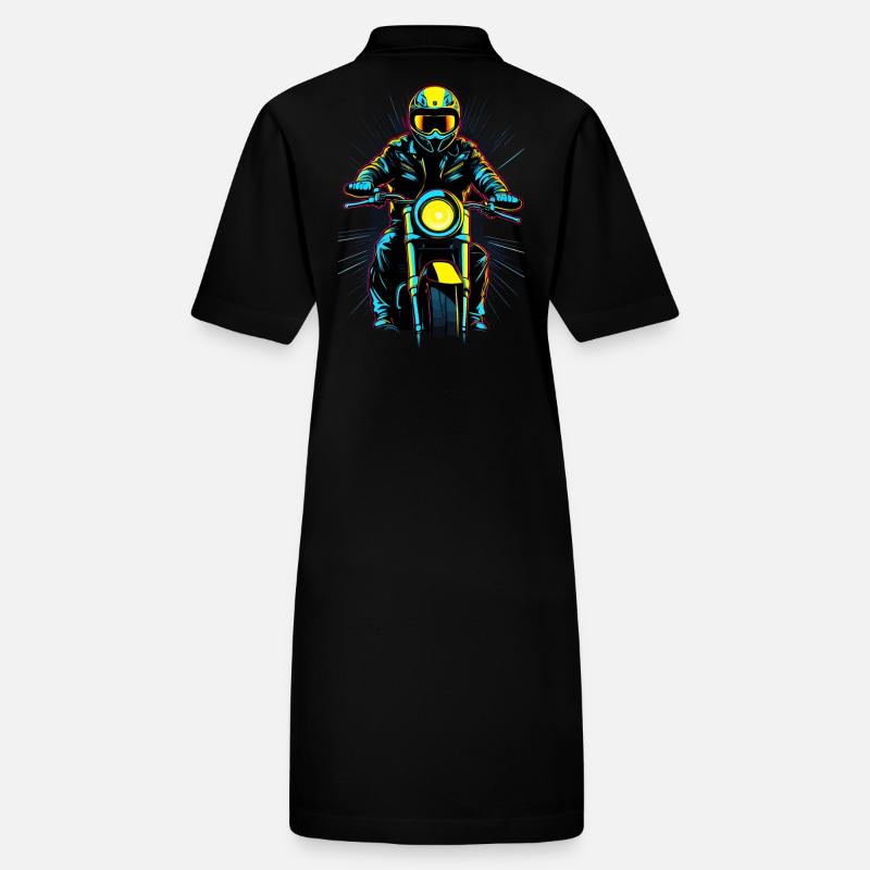 Neon-Motorradfahrer Stanley/Stella Frauen Bio-Polokleid PAIGER