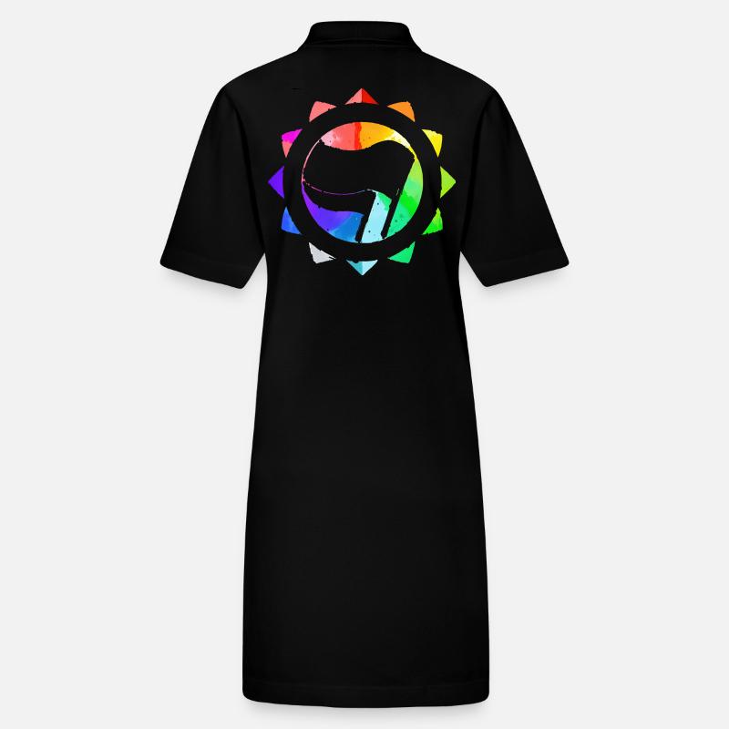 REGENBOGEN BUNT ANTIFASCHISTISCH Stanley/Stella Frauen Bio-Polokleid PAIGER