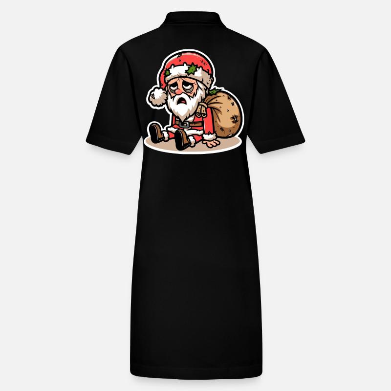 Lustiger Müder Weihnachtsmann Stanley/Stella Frauen Bio-Polokleid PAIGER