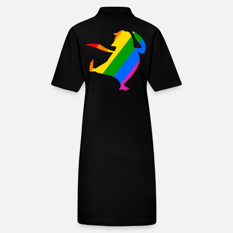 Regenbogen Pinguin macht Karate Stanley/Stella Frauen Bio-Polokleid PAIGER
