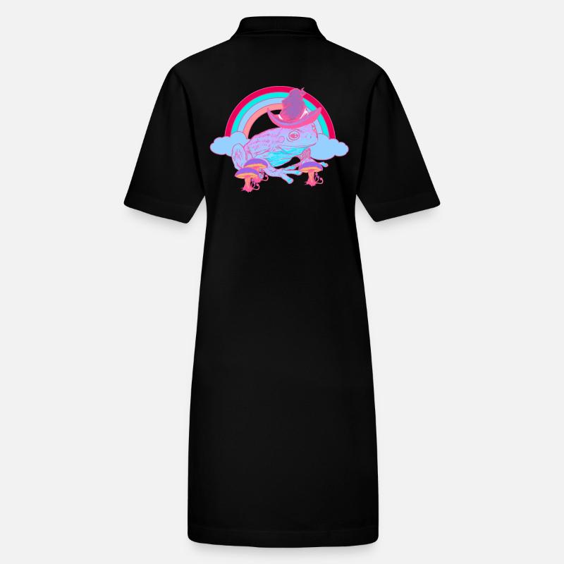 Magic Rainbow Toad Frog Wizard Frogs Stanley/Stella PAIGER Organic Women’s Polo Dress