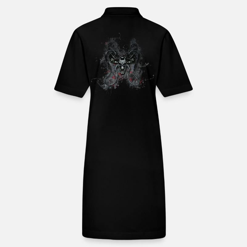 Gothique Monster Skull Paint Splatter Art Robe polo bio PAIGER Stanley/Stella Femme