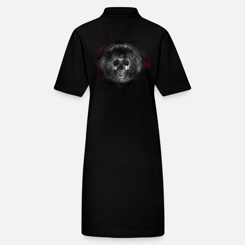 Gothic Death Skull Paint Splatter Art Stanley/Stella PAIGER Organic Women’s Polo Dress