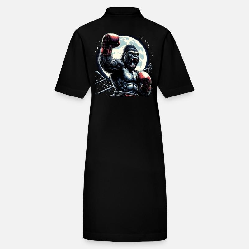 Gorilla Boxer Fighter Boxing Moon Gift Stanley/Stella PAIGER Organic Women’s Polo Dress