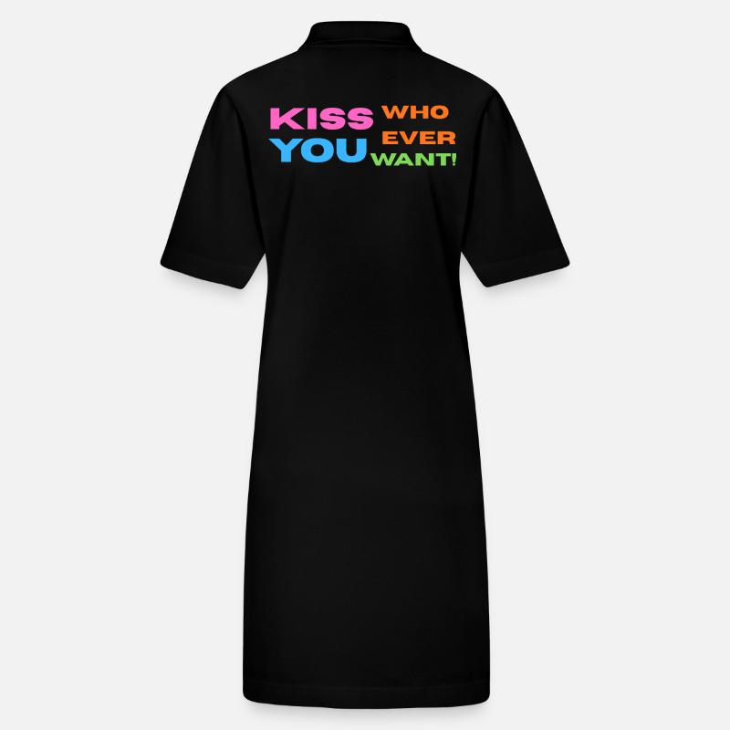 Fierté / CSD / LGBTQ+ Design « Kiss » Robe polo bio PAIGER Stanley/Stella Femme