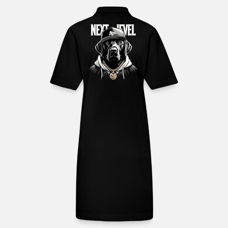 Schwarzer Labrador Next Level Hund Geschenk Stanley/Stella Frauen Bio-Polokleid PAIGER