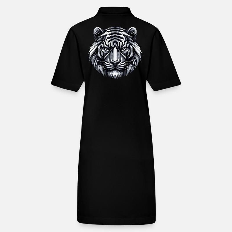 Tiger Head Geometric Geometry Gift Stanley/Stella PAIGER Organic Women’s Polo Dress