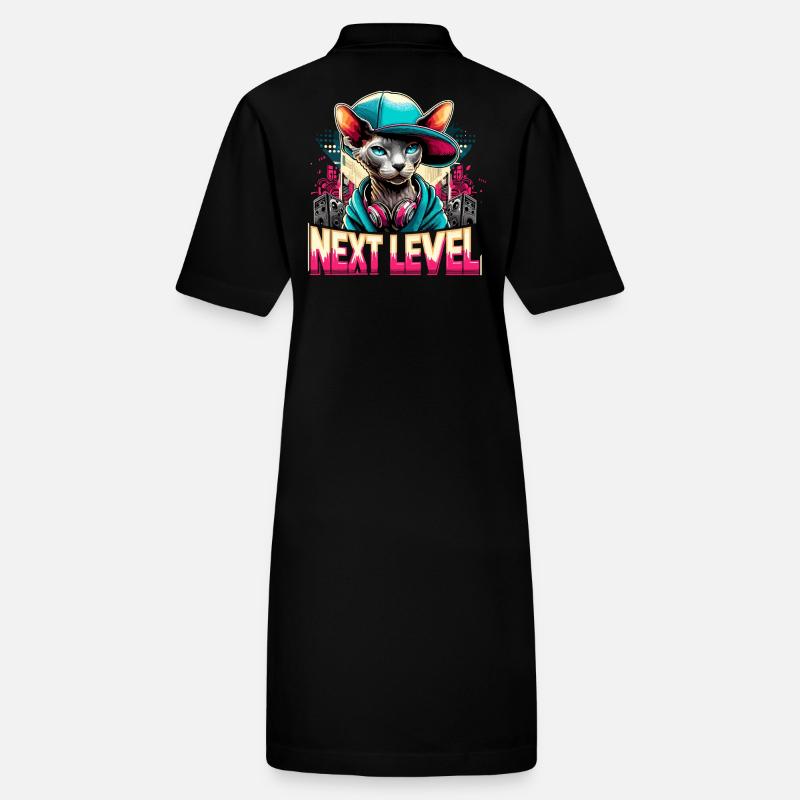 Cornish Rex Next Level Gangster Katze Geschenk Stanley/Stella Frauen Bio-Polokleid PAIGER