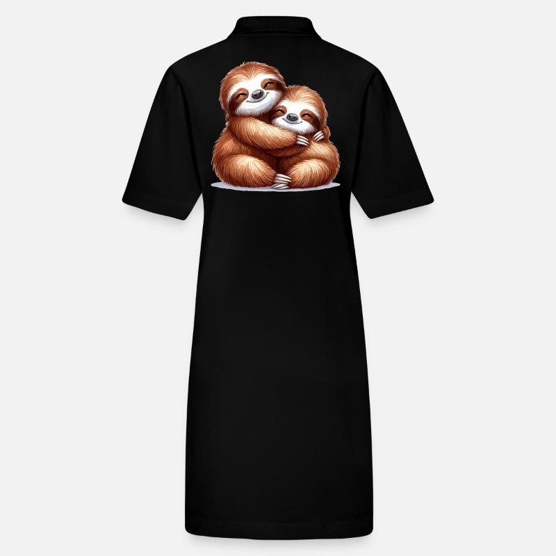 Sloths Sloth Snuggle Gift Stanley/Stella PAIGER Organic Women’s Polo Dress