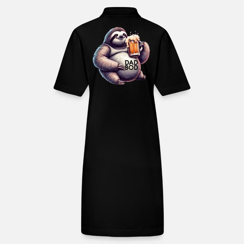 Dad Bod Beer Belly Beer Sloth Gift Stanley/Stella PAIGER Organic Women’s Polo Dress