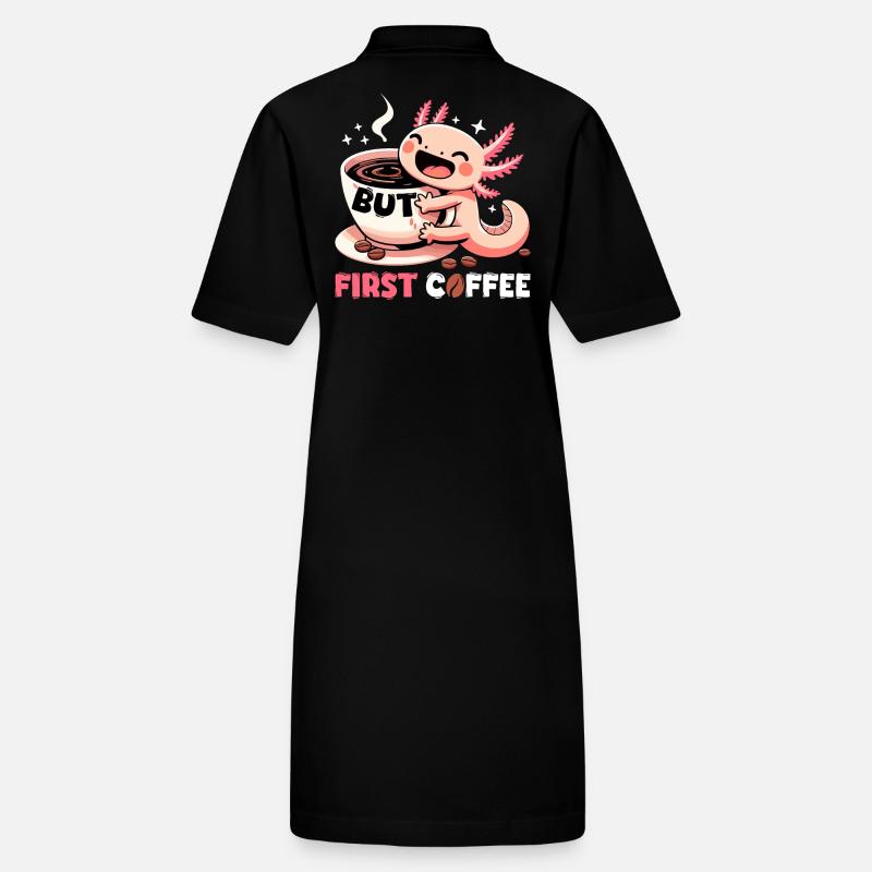 Axolotl aber erstmal Kaffee Geschenk Stanley/Stella Frauen Bio-Polokleid PAIGER