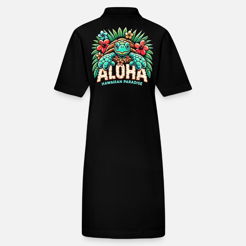 Aloha Schildkröte Hawaii Paradies Geschenk Stanley/Stella Frauen Bio-Polokleid PAIGER