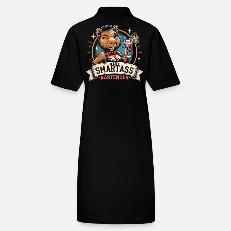 Barman Barmaid Capybara Capy Gift Robe polo bio PAIGER Stanley/Stella Femme