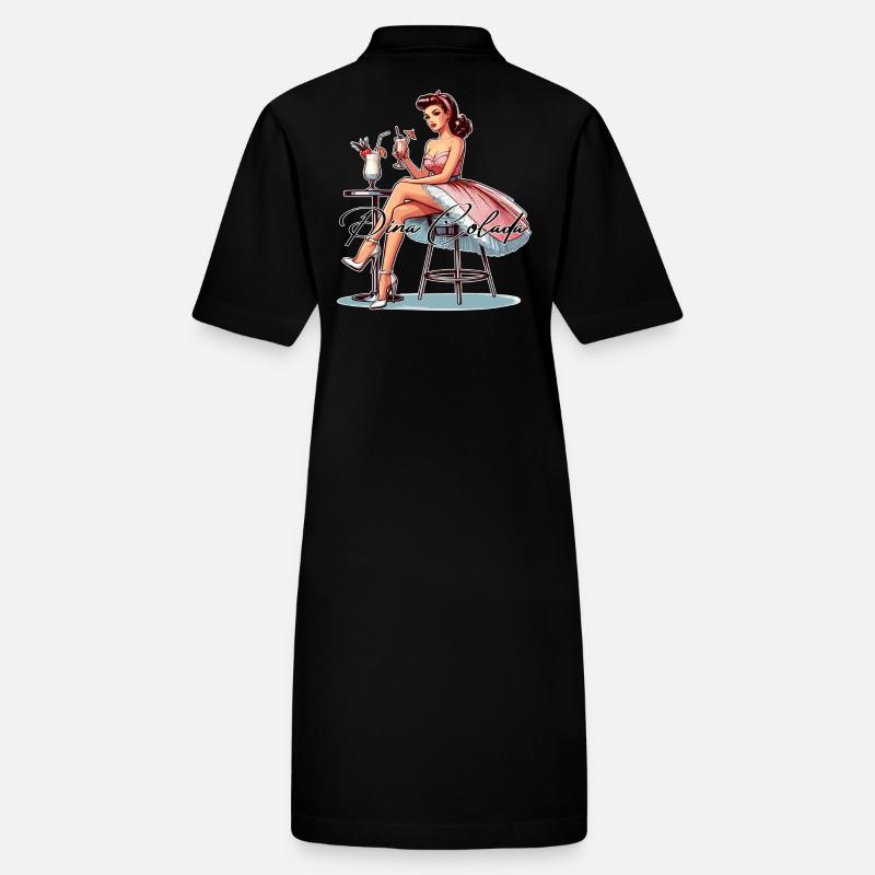 Frau Rockabilly Pina Colada Geschenk Stanley/Stella Frauen Bio-Polokleid PAIGER
