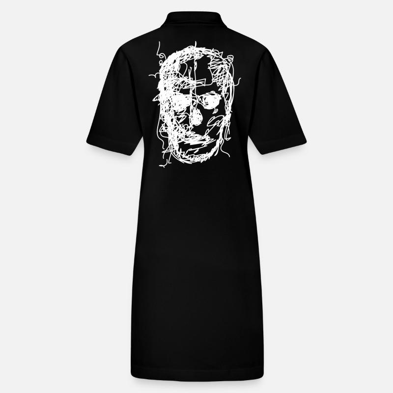 Dessin de crâne Robe polo bio PAIGER Stanley/Stella Femme