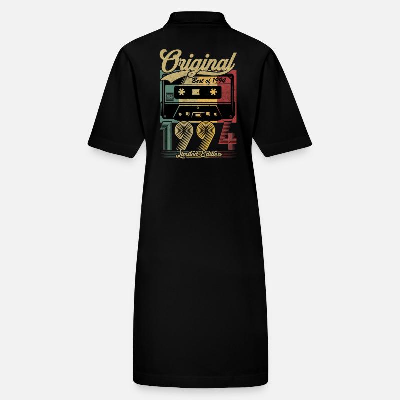 Vintage Anniversaire 1994 Cassette Rétro Robe polo bio PAIGER Stanley/Stella Femme