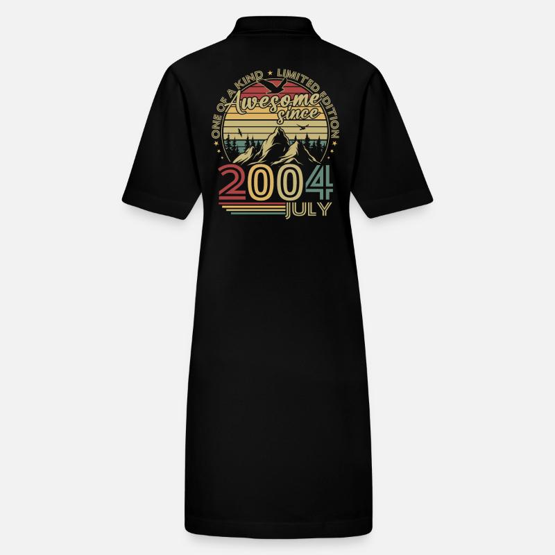 Vintage Juli 2004 Retro Geburtstagsgeschenk Stanley/Stella Frauen Bio-Polokleid PAIGER