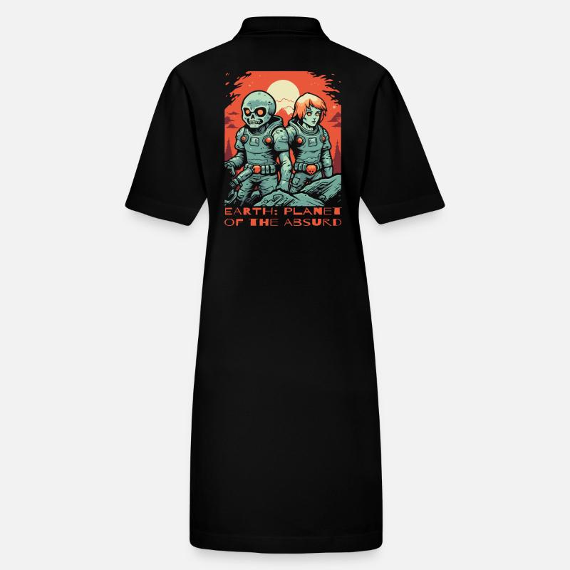 Erde, Planet des Absurden Stanley/Stella Frauen Bio-Polokleid PAIGER