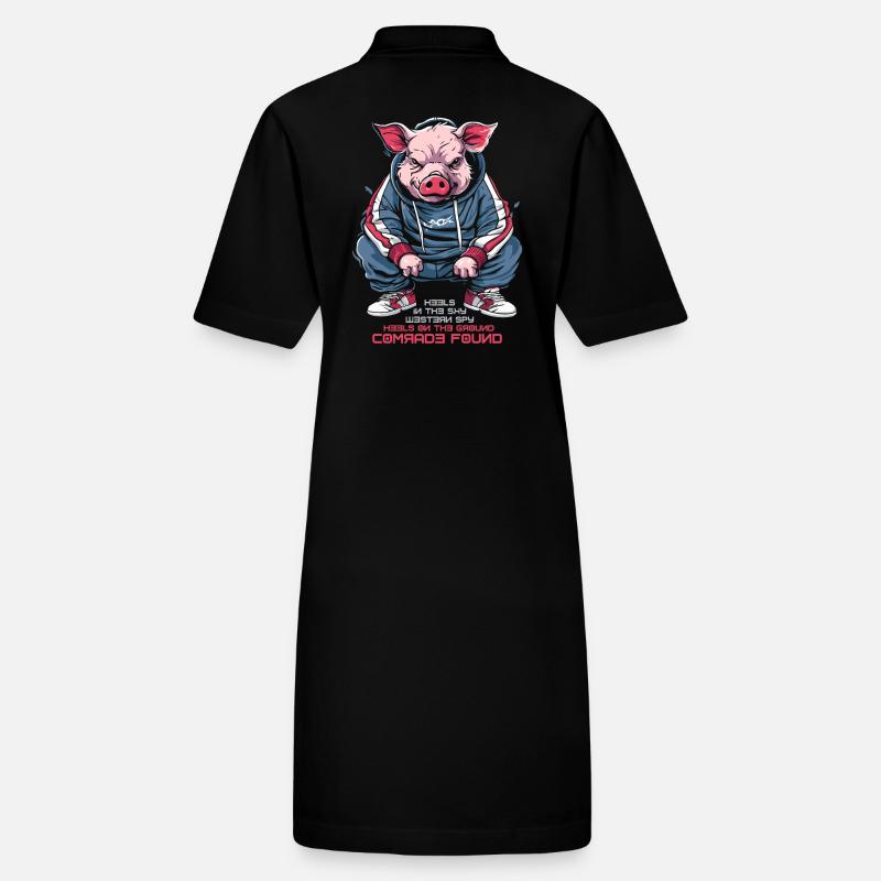 Westen Spion oder Genosse, slawisch Gopnik Schwein Stanley/Stella Frauen Bio-Polokleid PAIGER